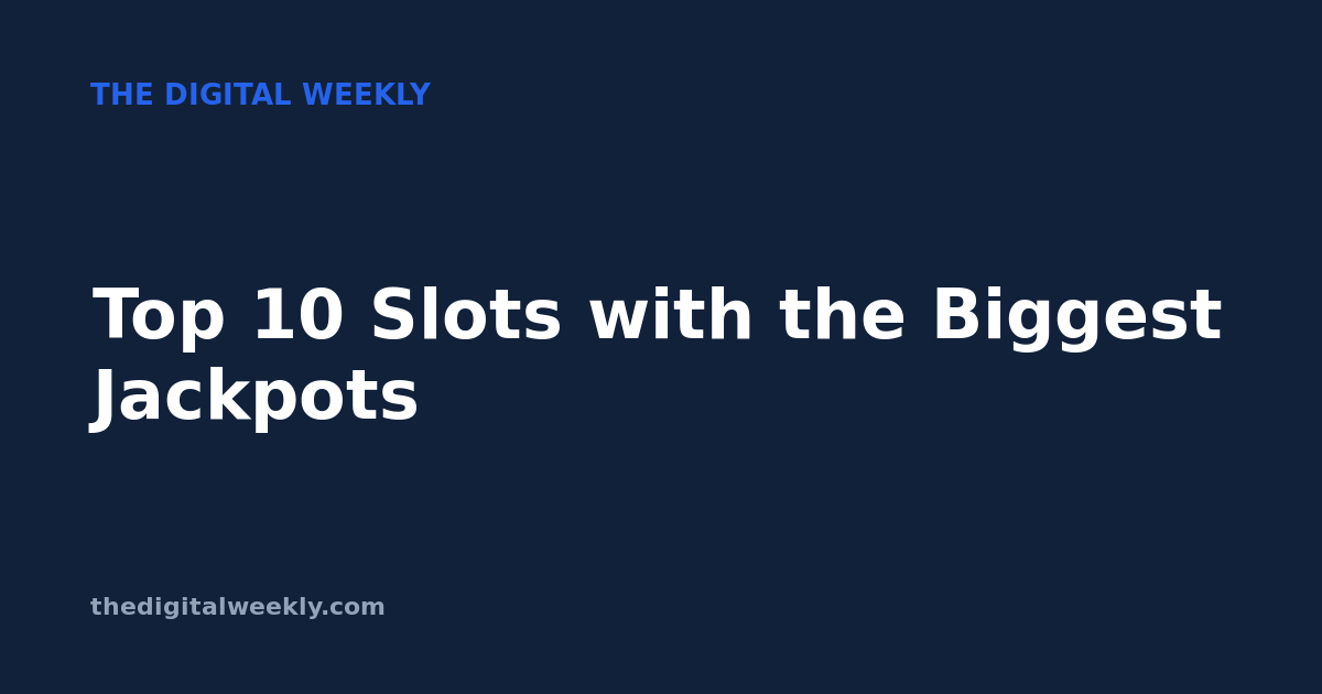Top 10 Slots with the Biggest Jackpots