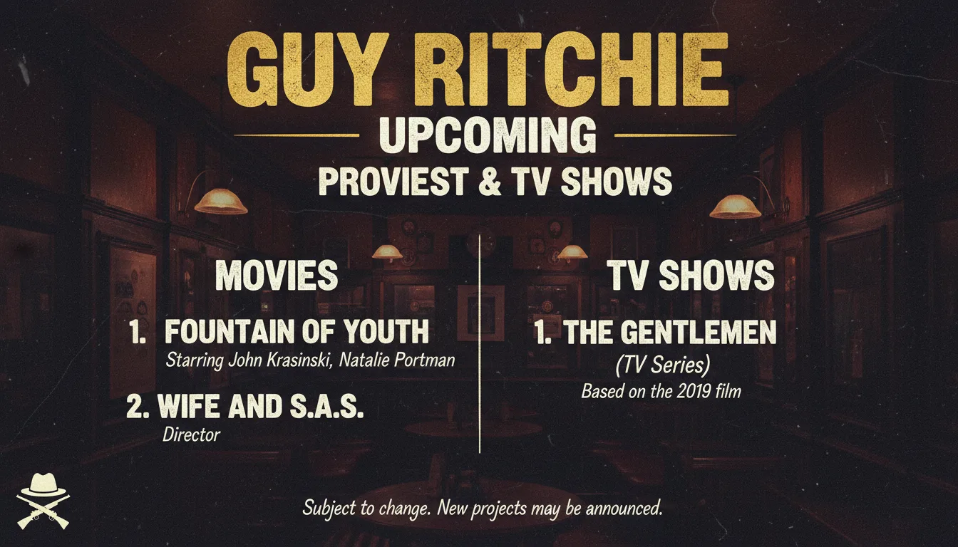 Guy Ritchie Upcoming Movies and TV Shows Full Project List