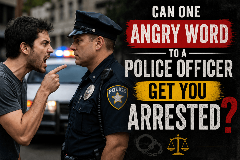 Can One Angry Word to a Police Officer Get You Arrested